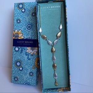 NEW in box LUCKY BRAND Two-tone necklace.